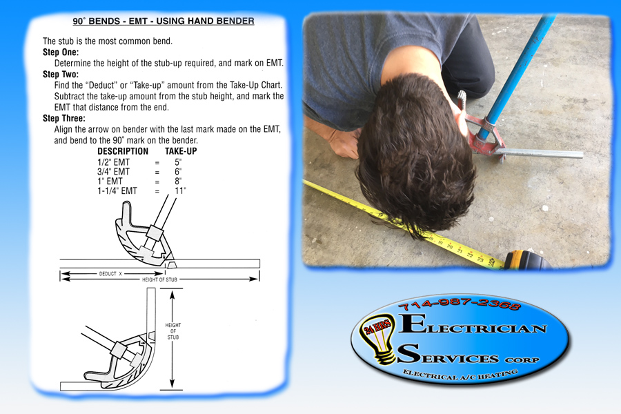 Bending Pipe Chart